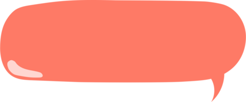 colorato pastello arancia colore discorso bolla Palloncino, icona etichetta promemoria parola chiave progettista testo scatola striscione, piatto png trasparente elemento design