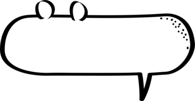 djur- sällskapsdjur Björn svart och vit Färg Tal bubbla ballong, ikon klistermärke PM nyckelord planerare text låda baner, platt png transparent element design