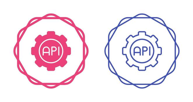 icono de vector de api