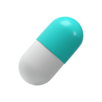3d framställa kapsel piller läkemedel medicin sjukvård apotek ikon logotyp illustration png