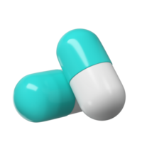 3d framställa kapsel piller läkemedel medicin sjukvård apotek ikon logotyp illustration png