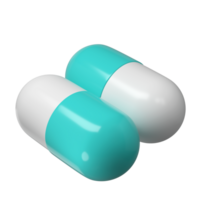 3d render two capsule pills drugs medicine healthcare pharmacy icon logo illustration png