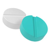 3d geven twee capsule pillen verdovende middelen geneeskunde gezondheidszorg apotheek icoon logo illustratie png