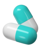 3d render cápsula pílulas drogas remédio cuidados de saúde farmacia ícone logotipo ilustração png