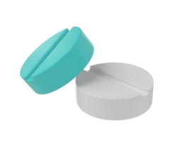 3d framställa kapsel piller läkemedel medicin transparent sjukvård apotek ikon logotyp illustration png