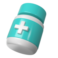 3d pill bottle medical icon transparent pharmacy. White plastic supplement jar. Protein vitamin capsule packaging, large powder blank remedy cylinder pharmaceutical drug can png