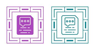 Document Insert Comment Vector Icon