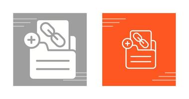 Document Insert Link Vector Icon