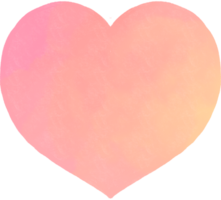 Heart watercolor style. Heart illustration on transparent background png