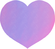 Heart watercolor style. Heart illustration on transparent background png