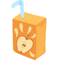 juice låda ClipArt. illustration på transparent bakgrund png