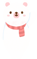 polar oso clipart. dibujos animados ilustración png