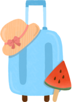 luggage. traval concept. illustration on transparent background png