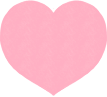 Pink Heart Clipart. illustration on transparent background png