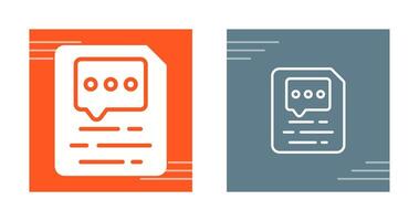Document Insert Comment Vector Icon