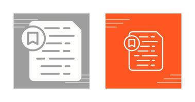 Document Insert Bookmark Vector Icon