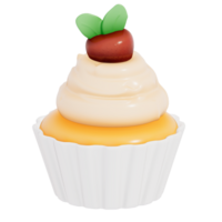 glücklich Mutter Tag , Cupcake auf transparent Hintergrund, 3d Rendern png