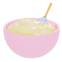 Happy Mother's day ,  mixing bowls on transparent background, 3D Rendering png