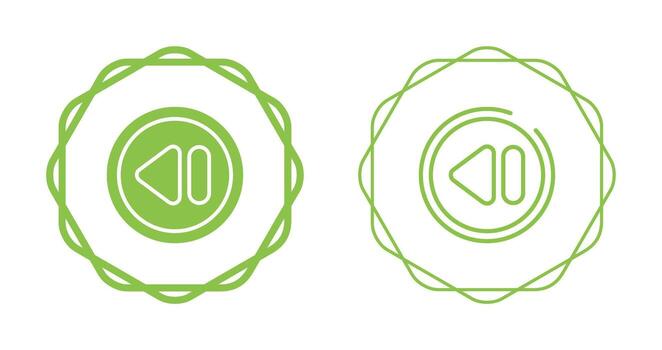 Rewind Button Vector Icon