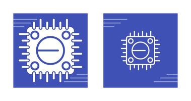 icono de vector de cpu