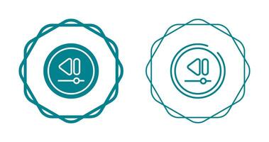 Video Rewind Button Vector Icon