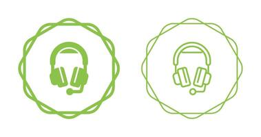 Headphones with Microphone Vector Icon