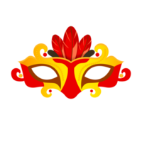 carnaval masker met veren PNG