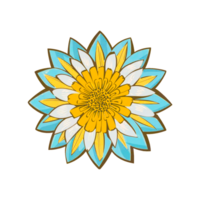 ai généré main peint Jaune fleurs gratuit png