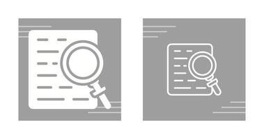 Document with magnifying glass Vector Icon