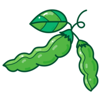 verde piselli cartone animato scarabocchio png