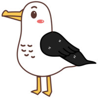 seagull cartoon doodle png