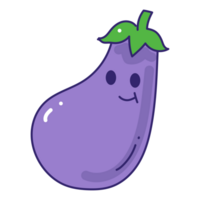 Aubergine Karikatur Gekritzel png