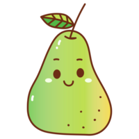 Pear cartoon doodle png