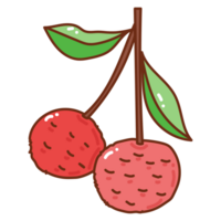 lychee cartoon doodle png