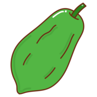 papaya tecknad serie klotter png