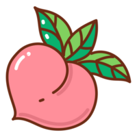 peach cartoon doodle png