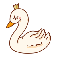 swan cartoon doodle png