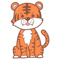 Tigre garabatear dibujos animados png