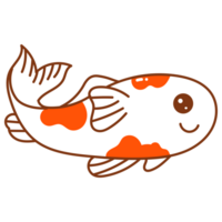 koi doodle cartoon png