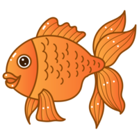 pesce rosso scarabocchio cartone animato png