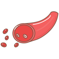 sangue arteria scarabocchio cartone animato png