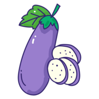 Aubergine Karikatur Gekritzel png