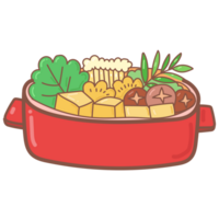 Suki hot pot doodle cartoon png