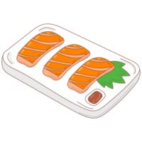 salmon for sushi food cute png