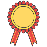 Award trophy doodle cartoon png