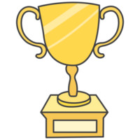 Award cup doodle cartoon png