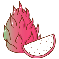 Drago frutta cartone animato scarabocchio png