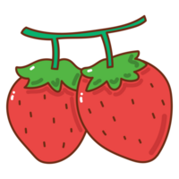 strawberry cartoon doodle png