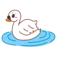 swan doodle cartoon png