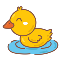 Duck doodle cartoon png